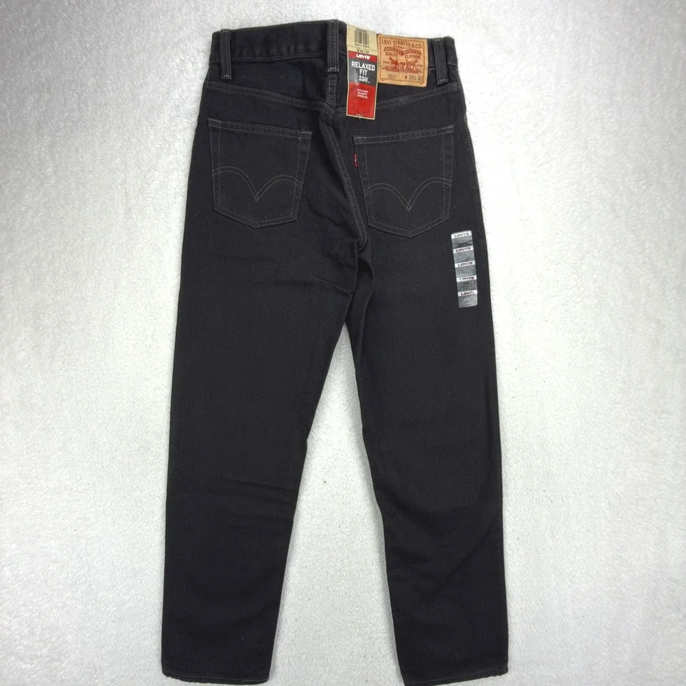 Levis 550 Relaxed Fit Denim Jeans Mens 30x32 Black NWT NOS Y2K 2000s